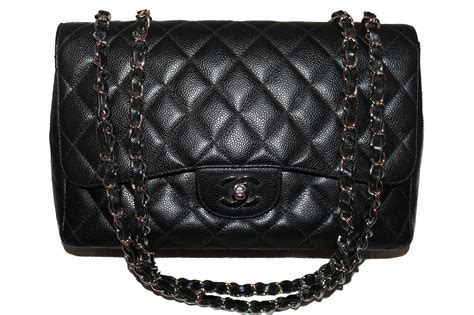 chanel handbag black leather|black chanel jumbo flap bag.